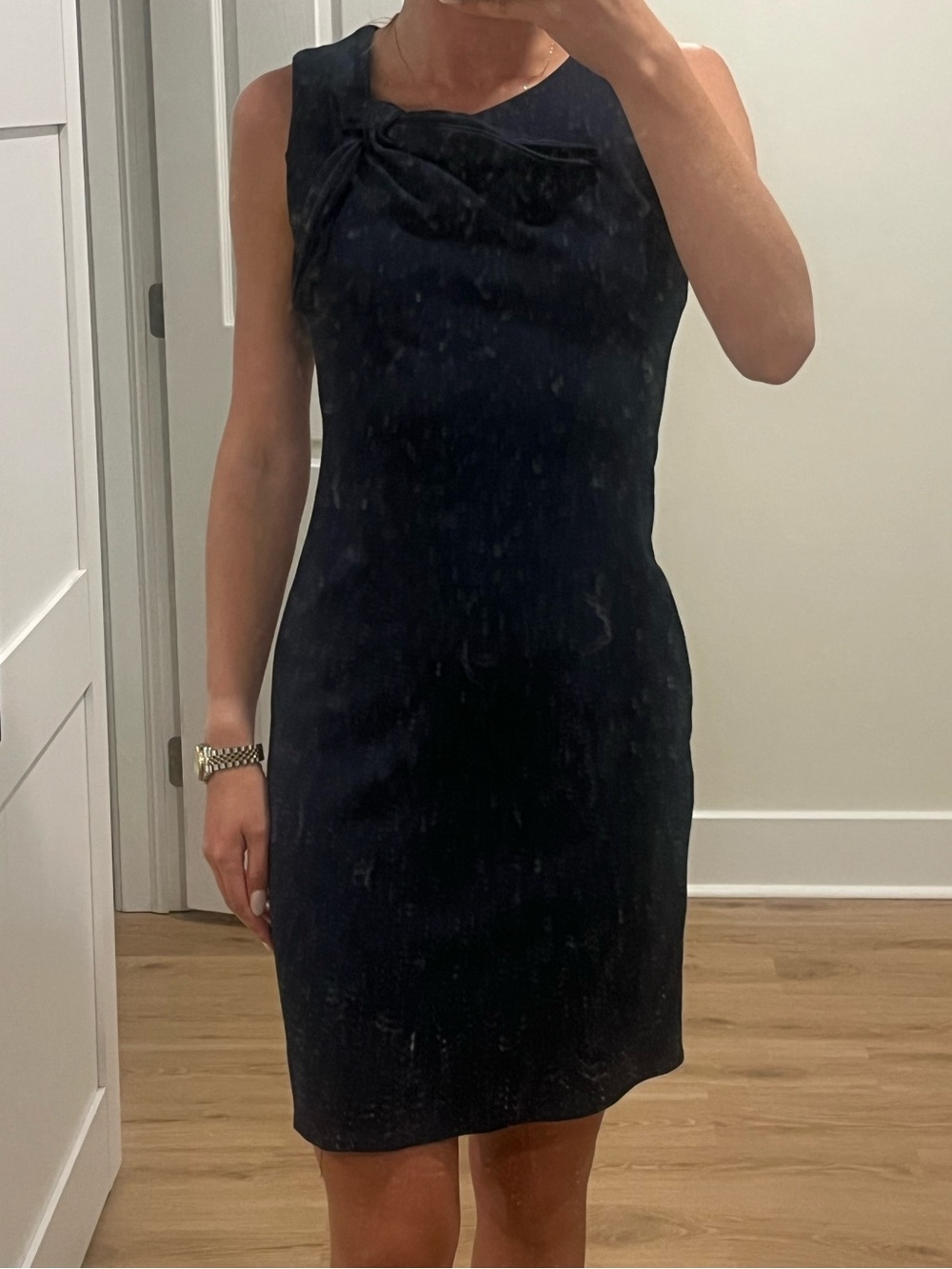 Banana Republic Navy Bow-Accent Sleeveless Dress
